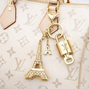 Authentic Louis Vuitton Padlock & Key Gold ✨Unbranded Bag Charm Keychain